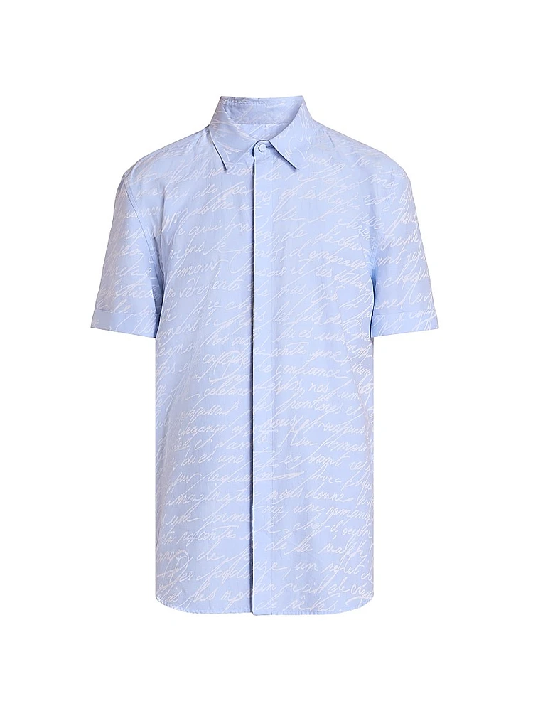 Love Letter Jacquard Short-Sleeve Shirt
