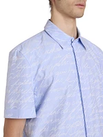 Love Letter Jacquard Short-Sleeve Shirt