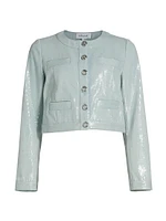 Penny Cropped Sequin Jacket