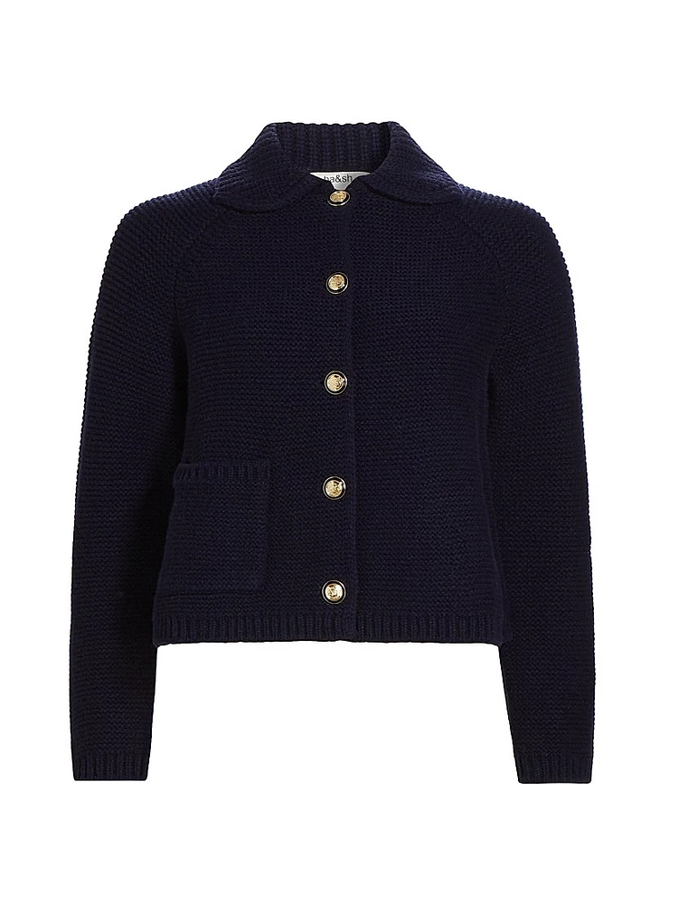 Gabriel Wool-Blend Knit Cardigan