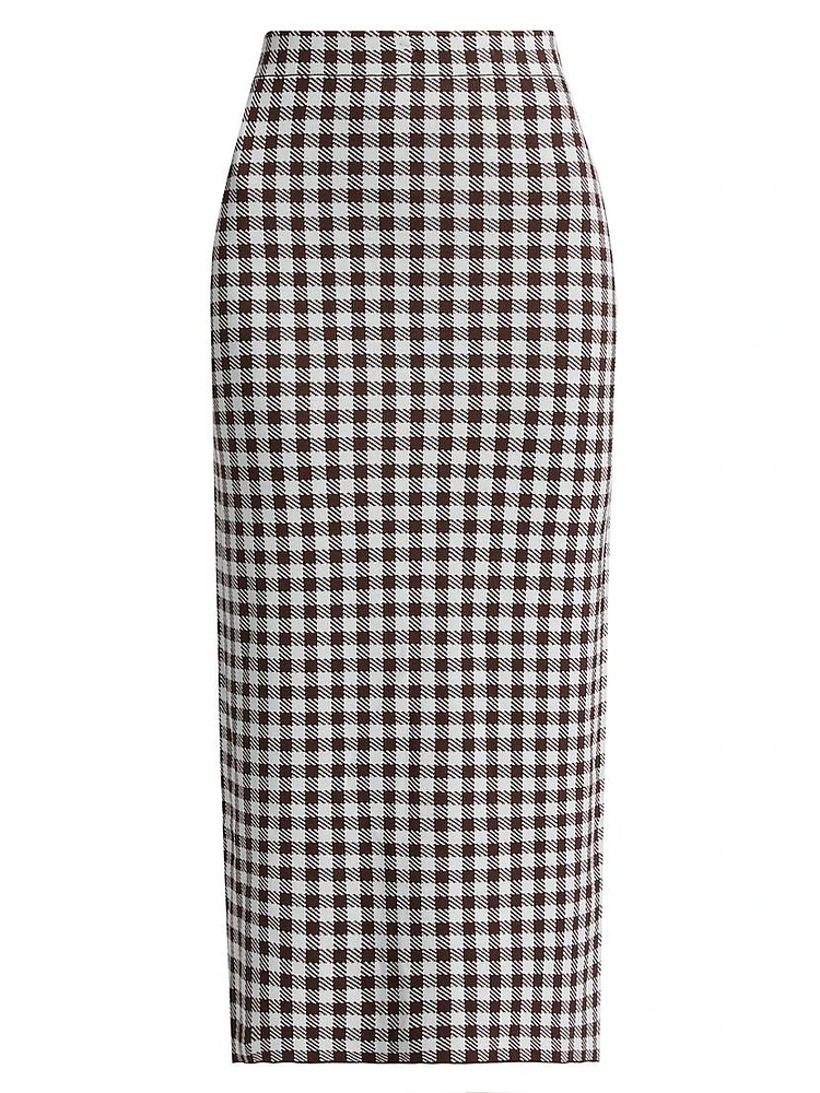 Karina Gingham Maxi Skirt