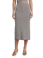 Karina Gingham Maxi Skirt