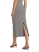 Karina Gingham Maxi Skirt