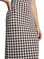 Karina Gingham Maxi Skirt