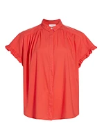 Noah Gathered Cotton Top