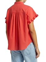 Noah Gathered Cotton Top