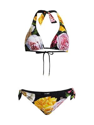 Mixed Florals Tie Bikini