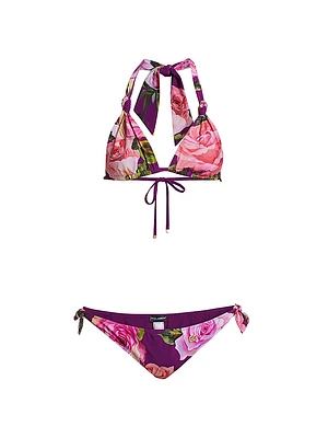 Floral Sliding Triangle Bikini set