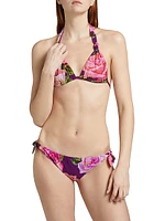 Floral Sliding Triangle Bikini set