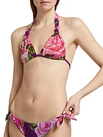 Floral Sliding Triangle Bikini set