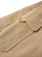 Stretch Cotton Canvas Cargo Pants