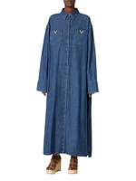 Chambray Denim Long Dress