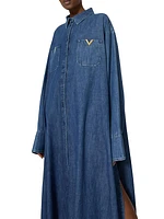 Chambray Denim Long Dress