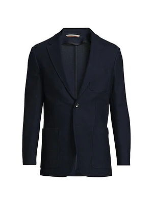 Textured Jersey Wool Jacket