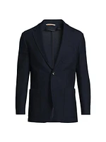 Textured Jersey Wool Jacket