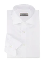 Diagonal Twill Solid Dress Shirt