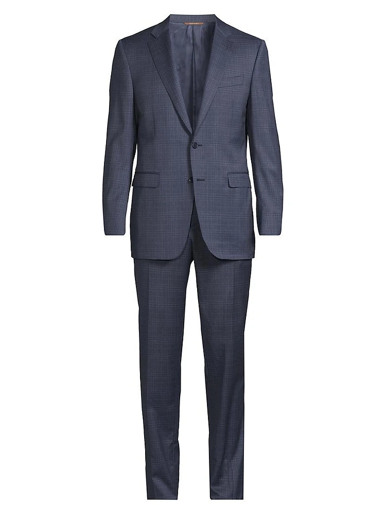 Plaid Wool Modern-Fit Suit