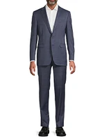 Plaid Wool Modern-Fit Suit