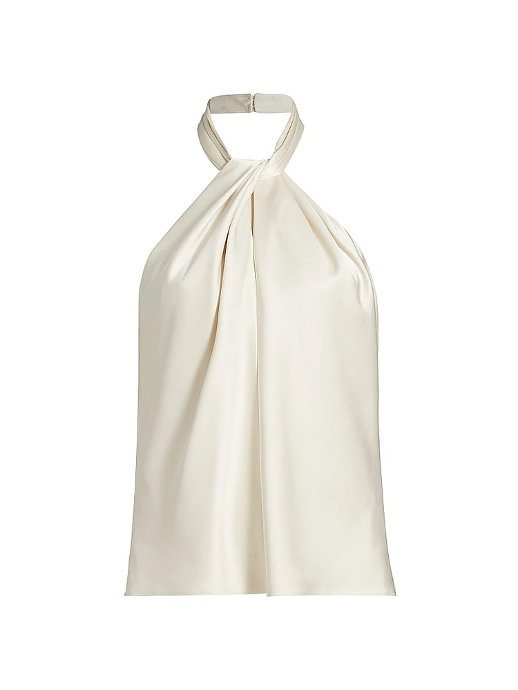 Maya Satin Halterneck Top