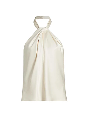 Maya Satin Halterneck Top