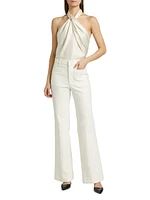 Maya Satin Halterneck Top