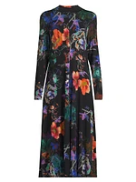The Janie Floral Mockneck Midi-Dress