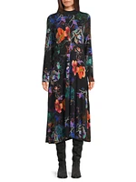 The Janie Floral Mockneck Midi-Dress