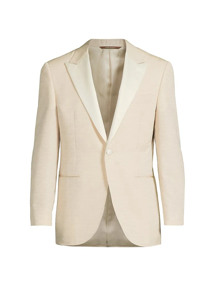 Textured Wool-Silk Dinner Jacket