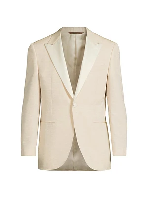 Textured Wool-Silk Dinner Jacket
