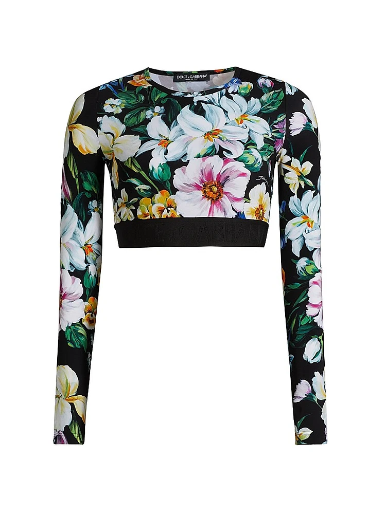 Mixed Floral Crop Top