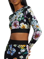 Mixed Floral Crop Top