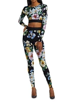 Mixed Floral Crop Top
