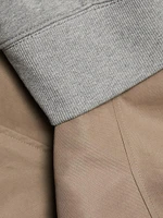 Cotton Hooded Combo Mini-Dress