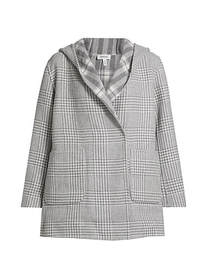 Elliott Reversible Plaid Hooded Coat