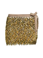 Adora Bead-Detailed Crochet Miniskirt