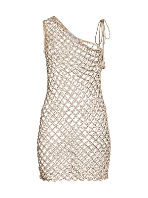 Serene Crochet One-Shoulder Cover-Up
