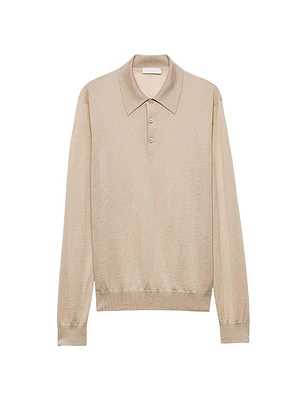Cashmere and Silk Polo Shirt