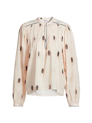 Florida Violet Cotton Blouse