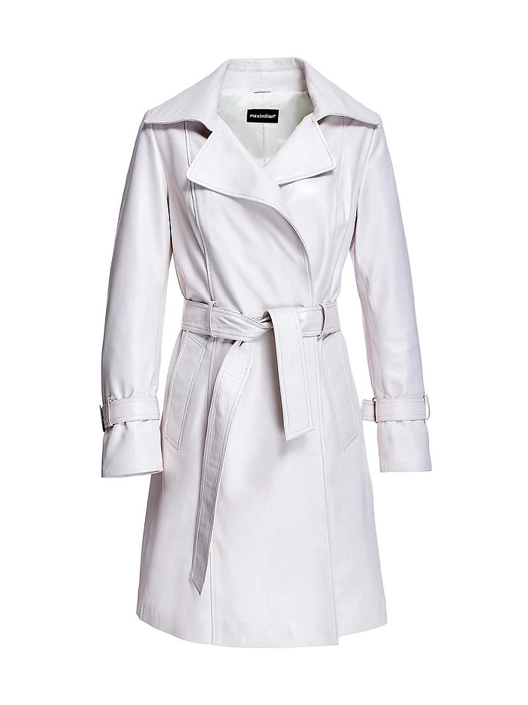 Leather Belted Trenchcoat