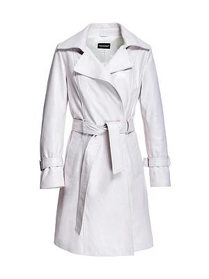 Leather Belted Trenchcoat