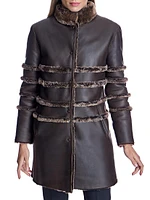 Dyed Shearling Reversible Coat