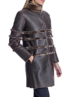 Dyed Shearling Reversible Coat
