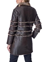 Dyed Shearling Reversible Coat