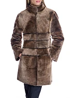 Dyed Shearling Reversible Coat