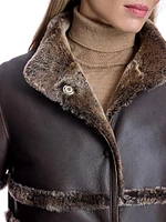 Dyed Shearling Reversible Coat