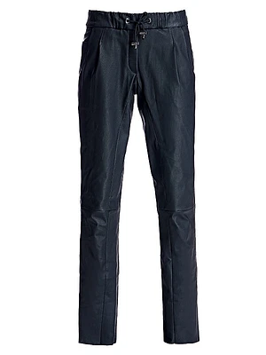 Leather Drawstring Pants