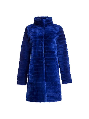 Grooved Shearling Jacket