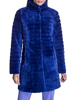 Grooved Shearling Jacket