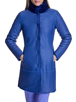 Grooved Shearling Jacket