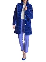 Grooved Shearling Jacket